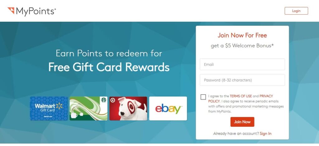 MyPoints  Cashback Site