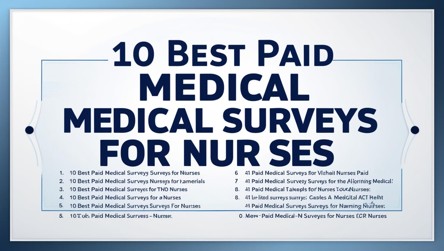 10 Best Paid Medical Surveys For Nurses